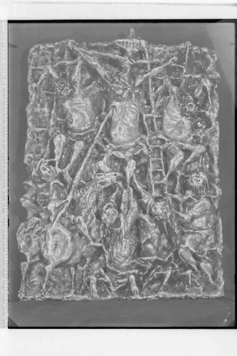 BARI - Basilica di S. Nicola - Formella in ceramica (negativo) di Soprintendenza (XX)