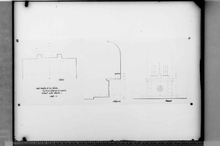 BARI - Basilica di S. Nicola - Grafico (negativo) di Riproduzione Soprintendenza (XX)