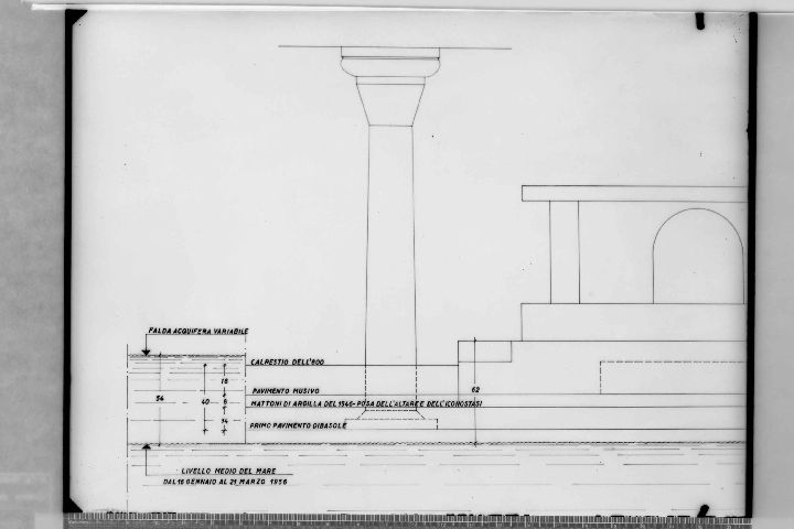 BARI - Basilica di S. Nicola - Grafico (negativo) di Soprintendenza (XX)