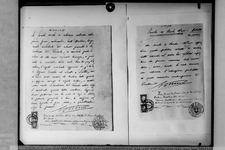 BARI - Collezione privata Sig. Puliti - Scritti (negativo) di Riproduzione Soprintendenza (XX)