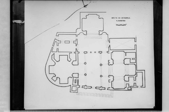 Foggia - Castello medioevale detto Palazzo della Pianara (negativo) di Anonimo, Anonimo (XX)