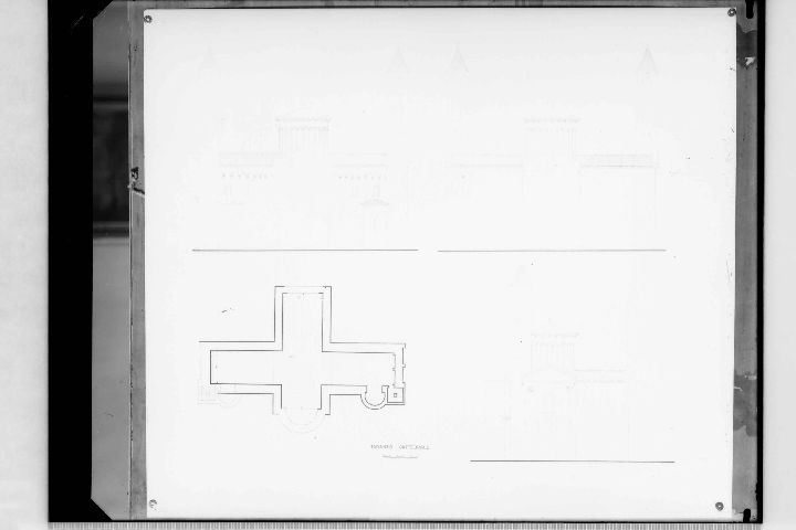 Disegno della cattedrale di Taranto (negativo) di Anonimo (XX)