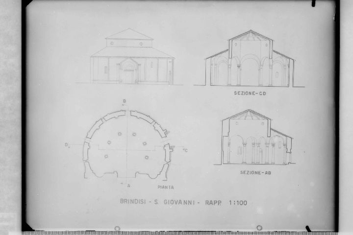Brindisi - Battistero di S. Giovanni al Sepolcro (negativo) di Anonimo (XX)