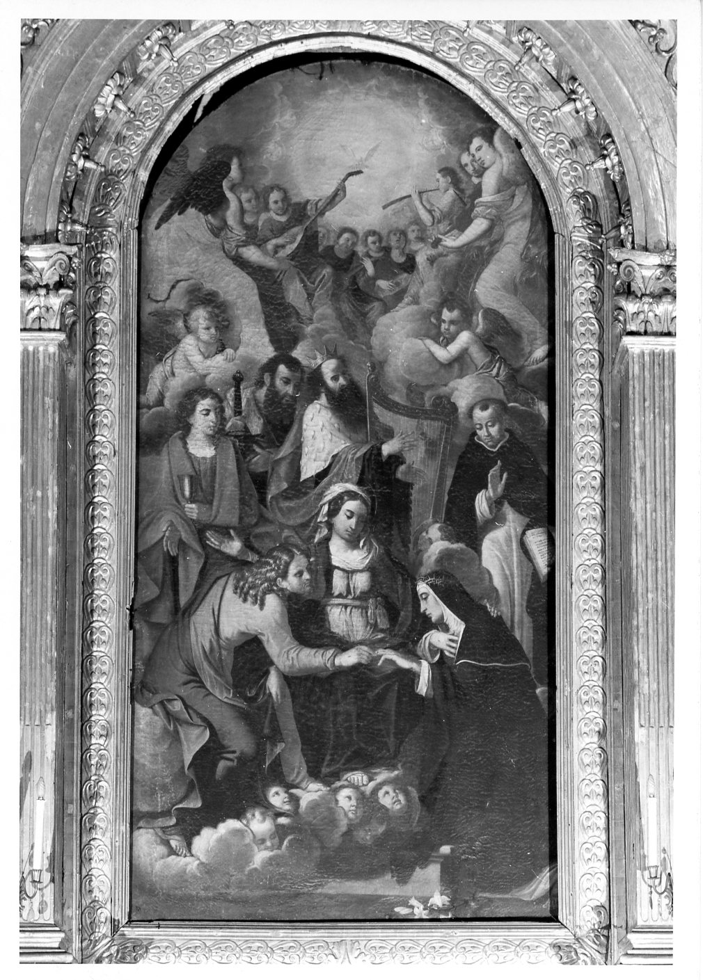 sposalizio mistico di Santa Caterina (dipinto) di Avanzi Giuseppe (sec. XVIII)