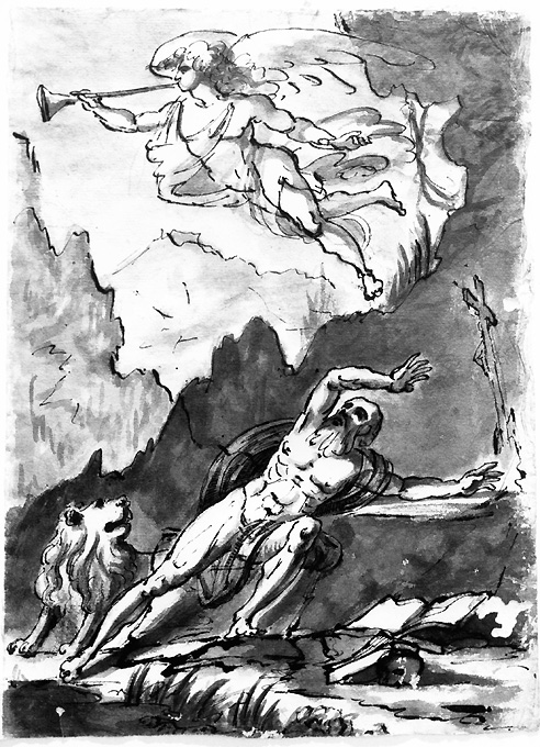 San Girolamo nel deserto (disegno) di Spada Filippo (fine/ inizio secc. XVIII/ XIX)