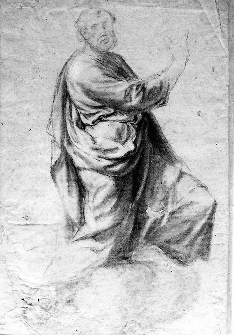 figura di santo o apostolo (disegno) di Luti Benedetto (secc. XVII/ XVIII)