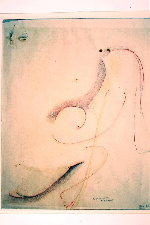 No wads needed, nudo femminile (disegno) di Wood Beatrice (sec. XX)