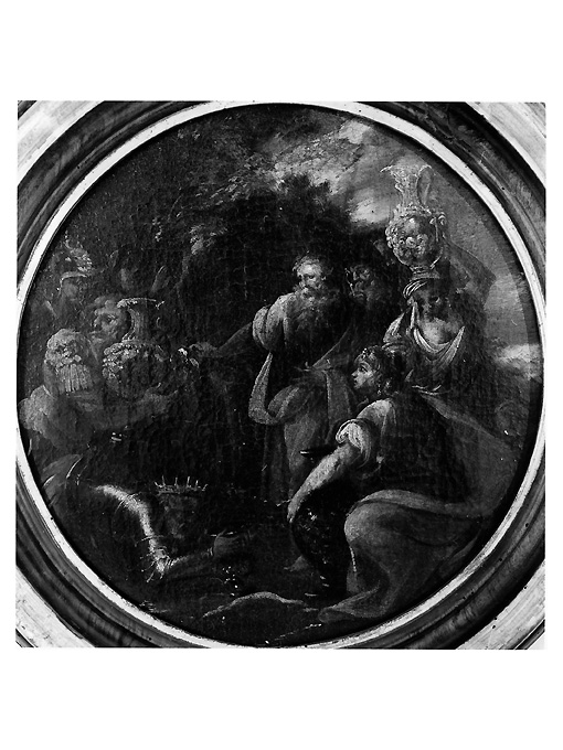 scena mitologica o biblica non identificata (dipinto) di De Lione Andrea (attribuito) (sec. XVII)