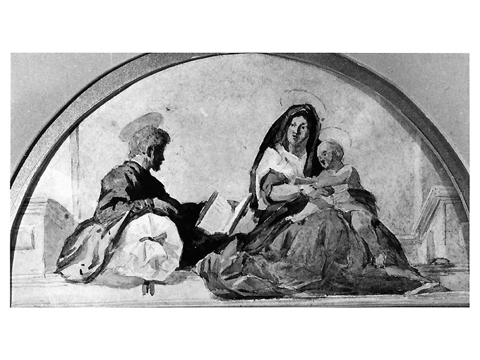 Madonna con Bambino e San Luca (dipinto) di Goodall Edward Alfred (terzo quarto sec. XIX)