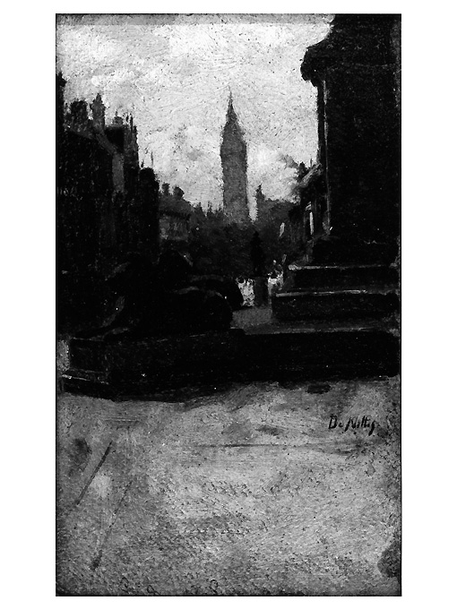 veduta di Trafalgar Square (dipinto) di De Nittis Giuseppe Gaetano (sec. XIX)