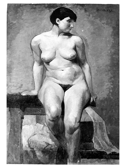 nudo di donna (dipinto) di Speranza Francesco (sec. XX)