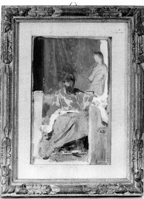 studio della figura di San Matteo (dipinto) di Somma Gennaro (sec. XIX)