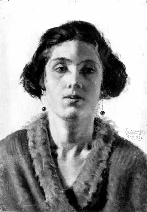 ritratto di donna (dipinto) di Speranza Francesco (sec. XX)