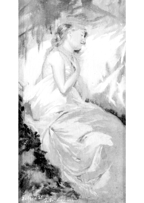 studio di donna (dipinto) di Prisciandaro Francesco Paolo (primo quarto sec. XX)
