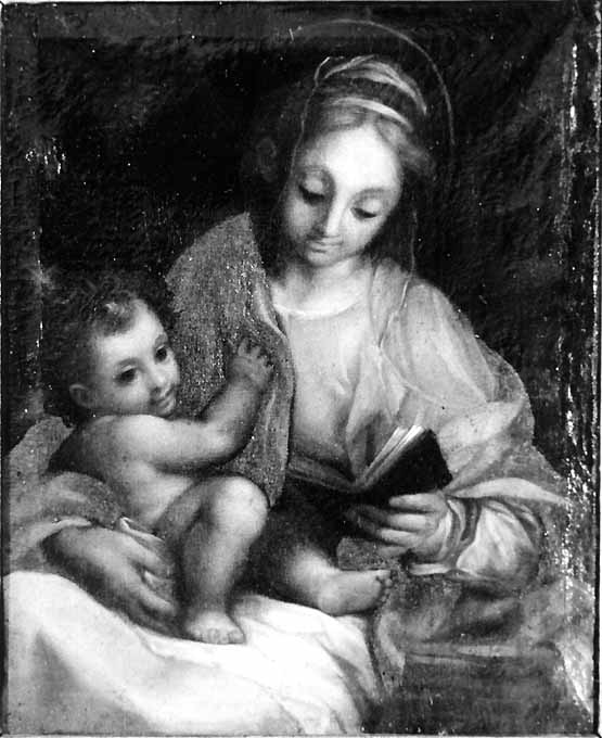 Madonna con Bambino (dipinto) di Cimatori Antonio detto Visaccio (sec. XVII)