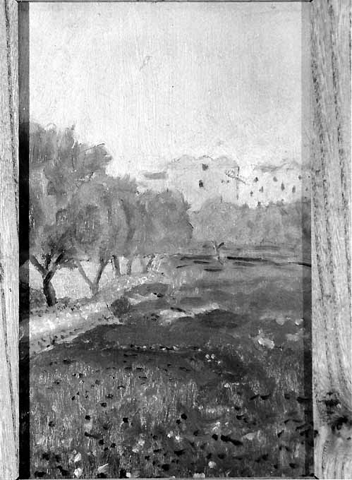 campagna pugliese (dipinto) di Bianchi Damaso (sec. XX)