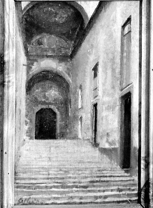 scalinata (dipinto) di Casciaro Giuseppe (sec. XIX)