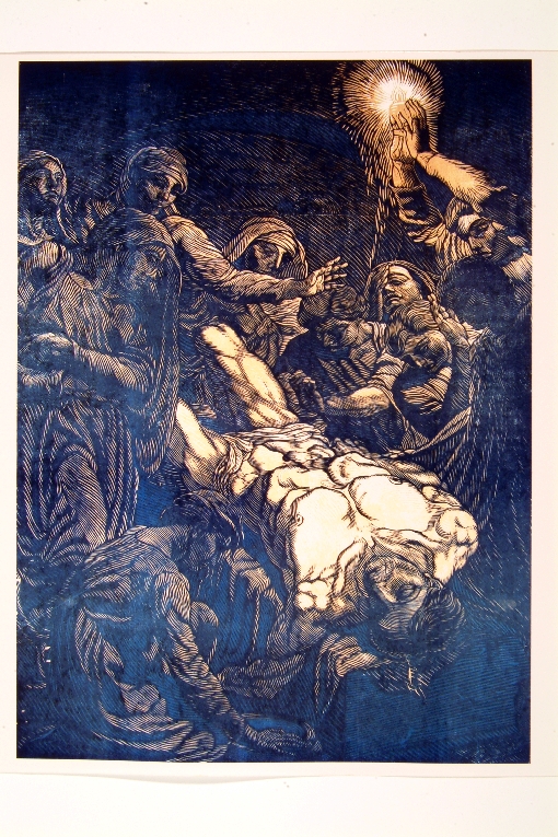 compianto sul Cristo morto (stampa) di De Carolis Adolfo (primo quarto sec. XX)