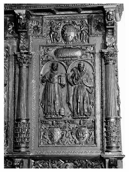 Papi San Gregorio magno e San Bonifacio (rilievo) - ambito napoletano (prima metà sec. XVII)