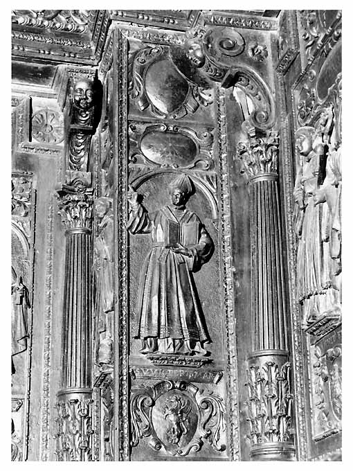 Santi Leone V e Wicperto (rilievo) - ambito napoletano (prima metà sec. XVII)