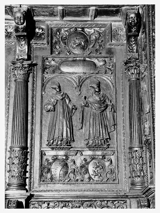 Santi Saviberto e Ludgero (rilievo) - ambito napoletano (prima metà sec. XVII)