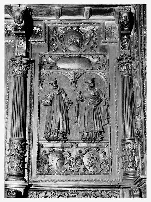 Santi Saviberto e Ludgero (rilievo) - ambito napoletano (prima metà sec. XVII)