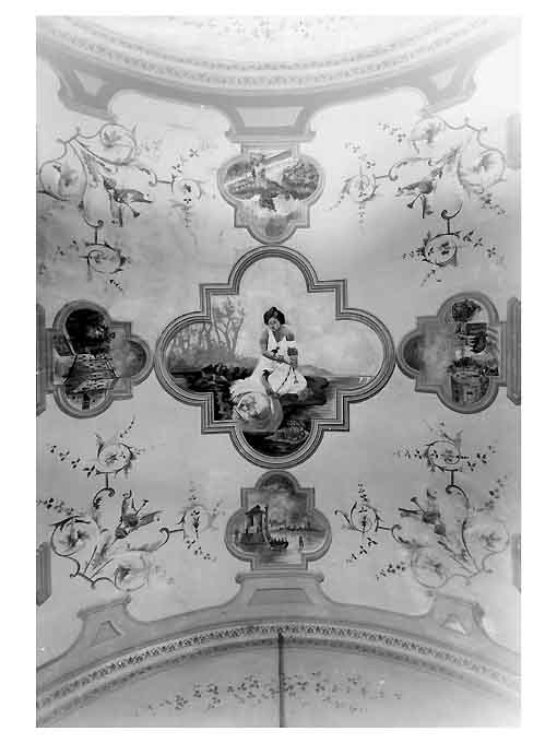 Leda col cigno, Leda e il cigno (soffitto dipinto) di Sportelli Pietro detto "Salve o Regina" (inizio sec. XX)