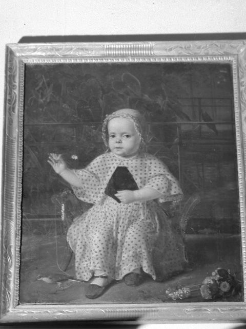 Bambina con farfalla (dipinto) - ambito napoletano (prima metà sec. XIX)