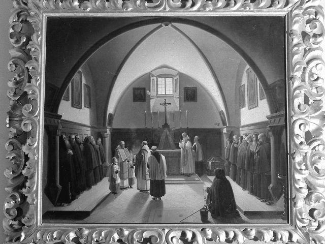 lettura del Vangelo (dipinto) di Molinaro Biagio (attribuito) (sec. XIX)