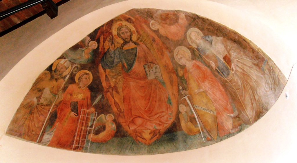 Cristo in Gloria con Angeli e Santi, Cristo in Gloria con Angeli e Santi (dipinto - affresco, opera isolata) di Giovanni di Angelo di Balduccio (inizio XV)