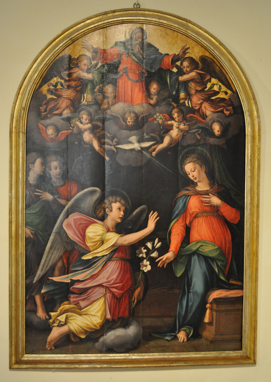 Annunciazione, Annunciazione (dipinto) di Francesco di Lazzaro Torni detto Francesco dell'Indaco - ambito toscano (secondo quarto sec. XVI)