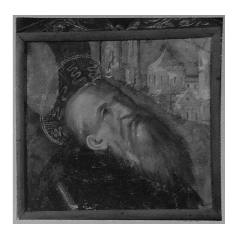 San Benedetto, San Benedetto (dipinto - murale, frammento) di Domenico di Pietro di Vanni de' Pecori detto Domenico Pecori - ambito toscano (inizio sec. XVI)