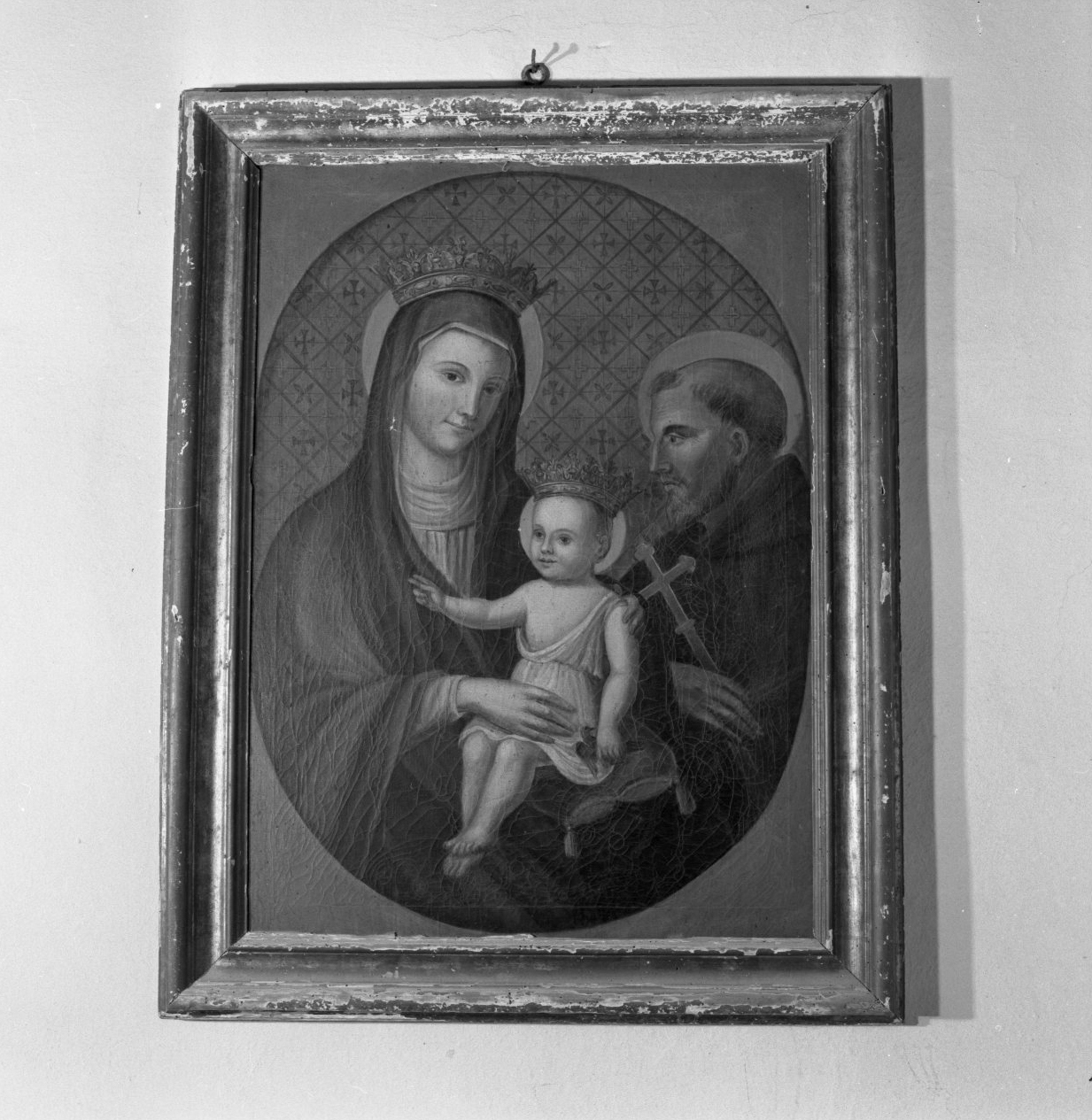 Madonna con Bambino e San Francesco d'Assisi (dipinto) - ambito toscano (sec. XIX)