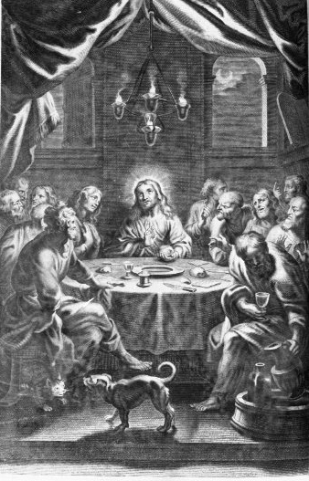 Ultima cena (stampa) di Galle Cornelis II (attribuito) (sec. XVII)
