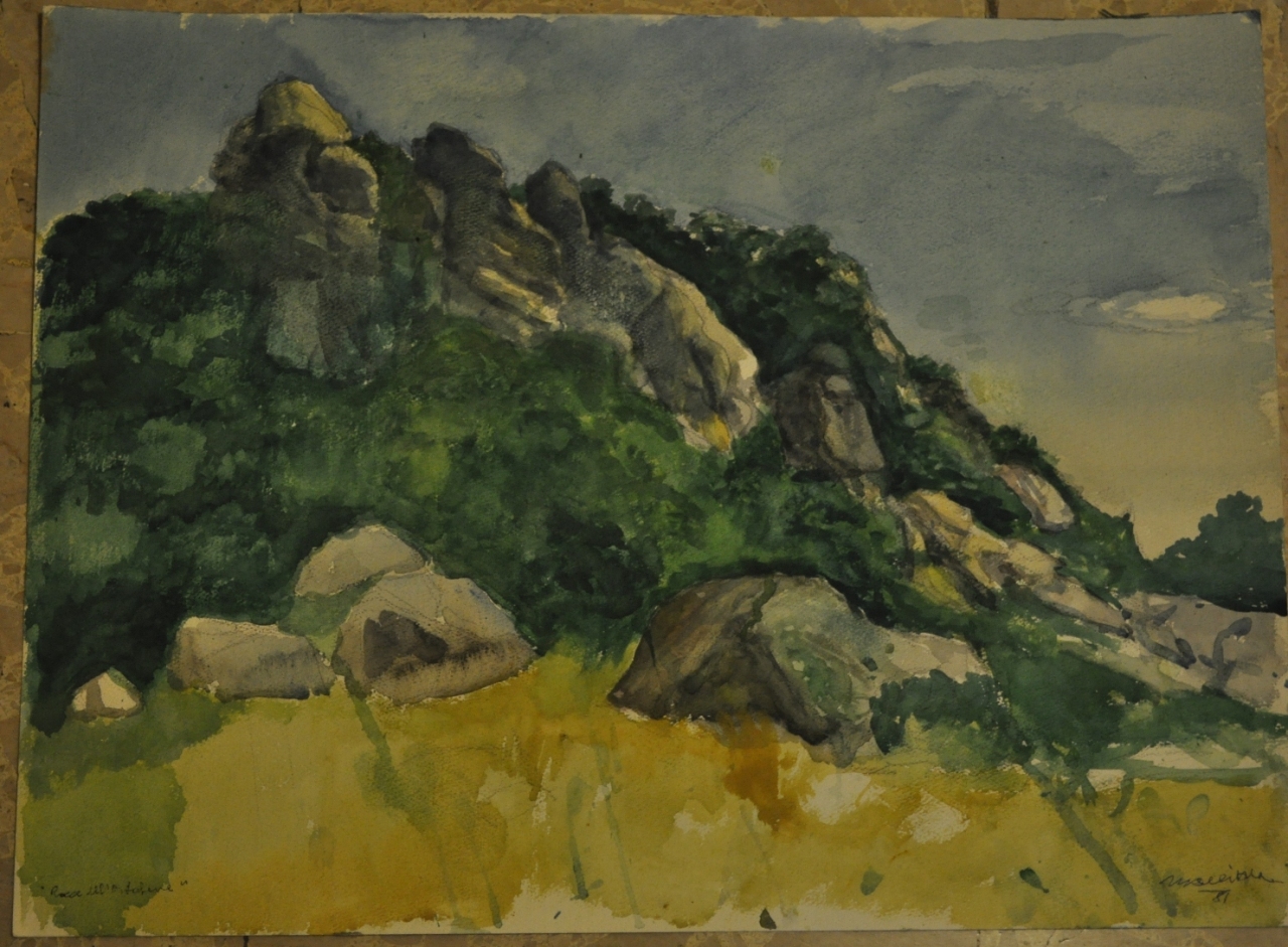 Rocce dell'ortobene, paesaggio roccioso (dipinto)