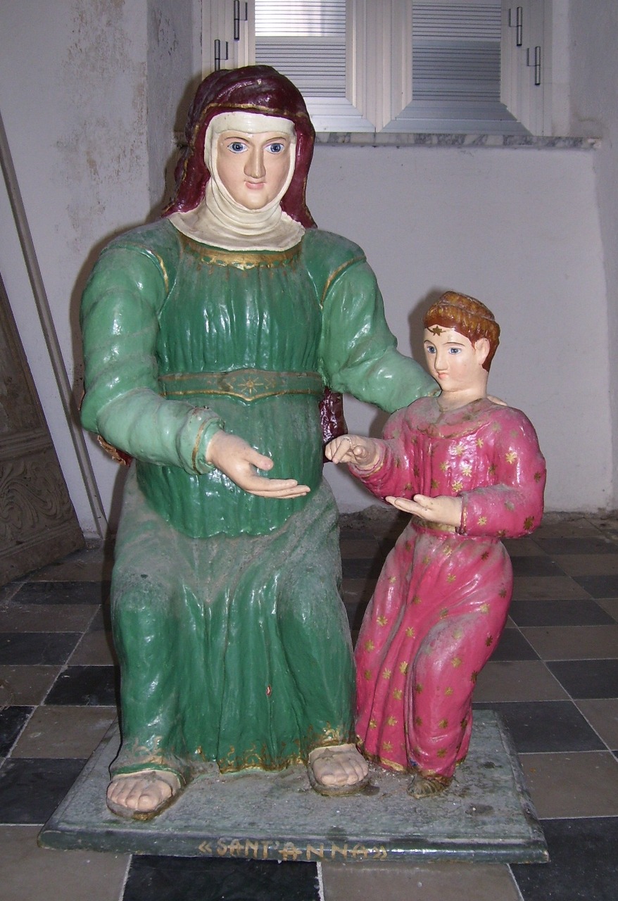 Maria Vergine bambina e Sant'Anna (statua) - bottega sarda (sec. XVII)