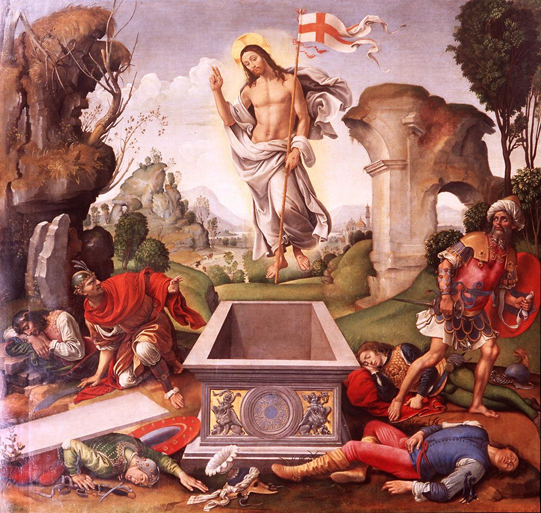 resurrezione di Cristo (dipinto) di Carli Raffaello detto Raffaellino del Garbo (sec. XVI) 