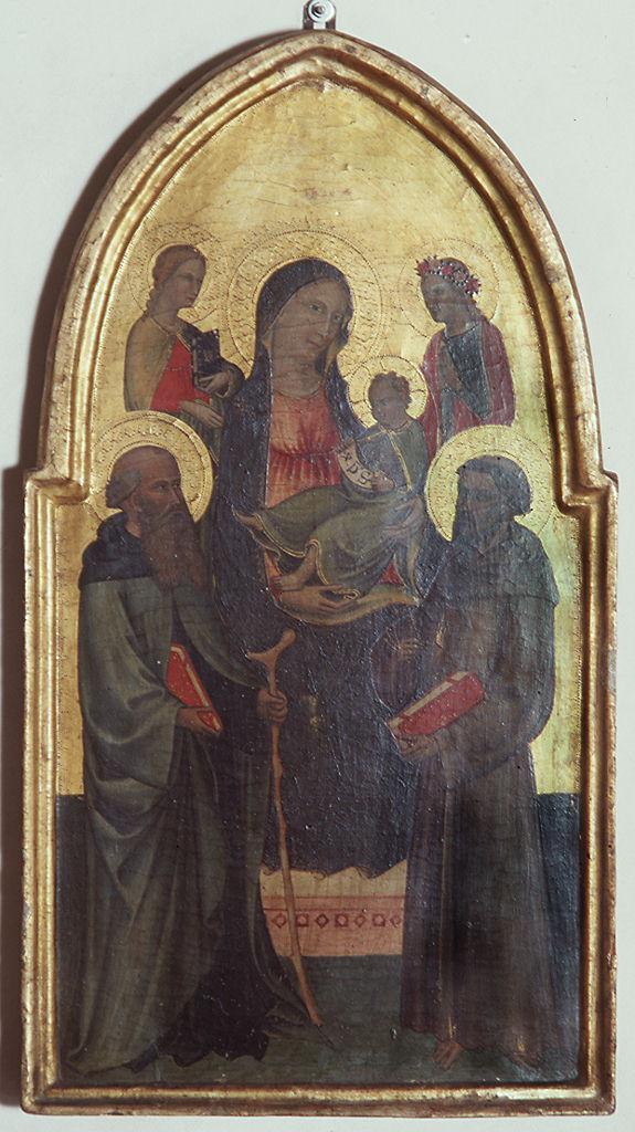Madonna con Bambino in trono tra santi (dipinto) di Maestro di Sant'Ivo (attribuito) (sec. XV)