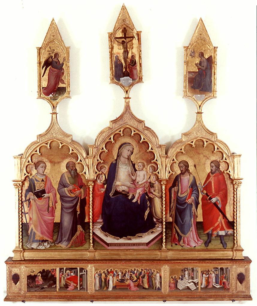 Madonna con Bambino e Santi (polittico) di Mariotto di Nardo (sec. XIV) 