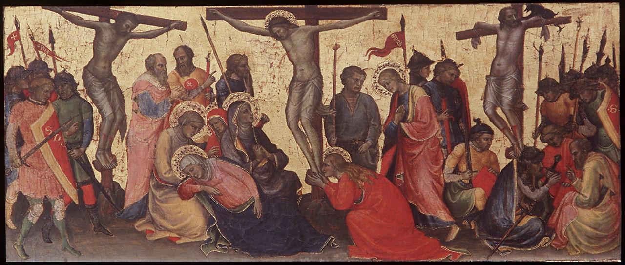 crocifissione di Cristo (scomparto di predella) di Mariotto di Nardo (sec. XV) 