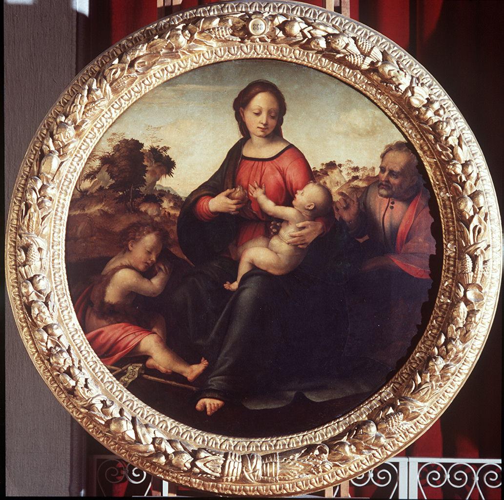 Sacra Famiglia con San Giovanni Battista bambino (dipinto) di Francesco di Cristofano detto Franciabigio (inizio sec. XVI)
