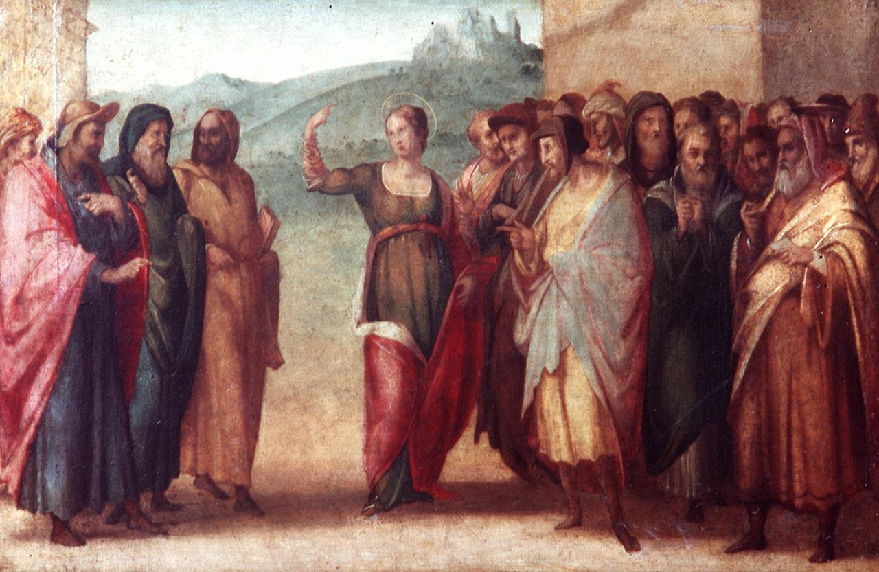 disputa di sant'Apollonia (dipinto, elemento d'insieme) di Granacci Francesco (sec. XVI)