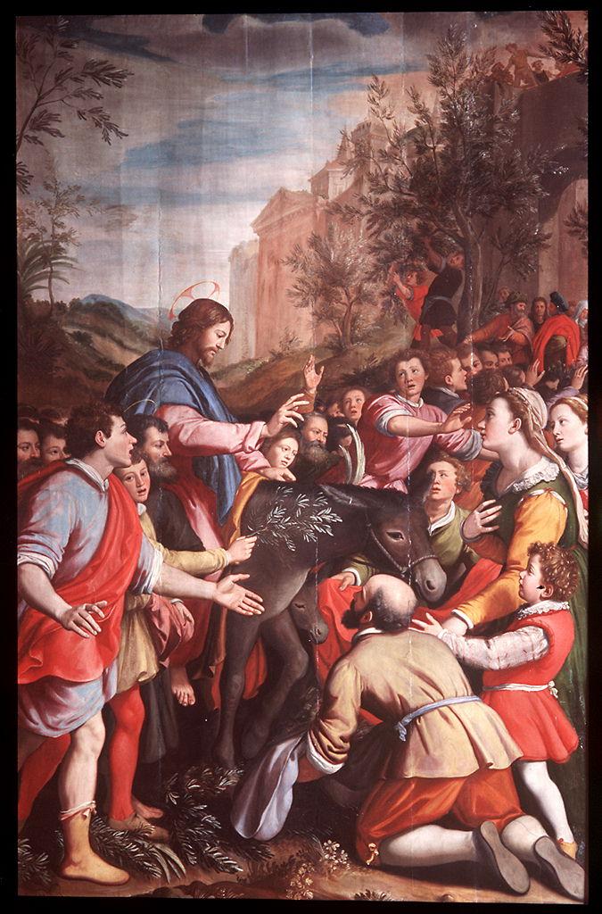 entrata di Cristo in Gerusalemme (dipinto) di Santi di Tito (sec. XVI)