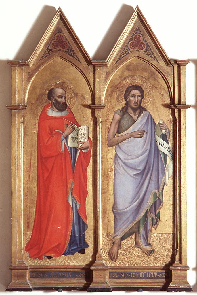 San Girolamo e San Giovanni Battista (dittico) di Lorenzo Monaco (secc. XIV/ XV)