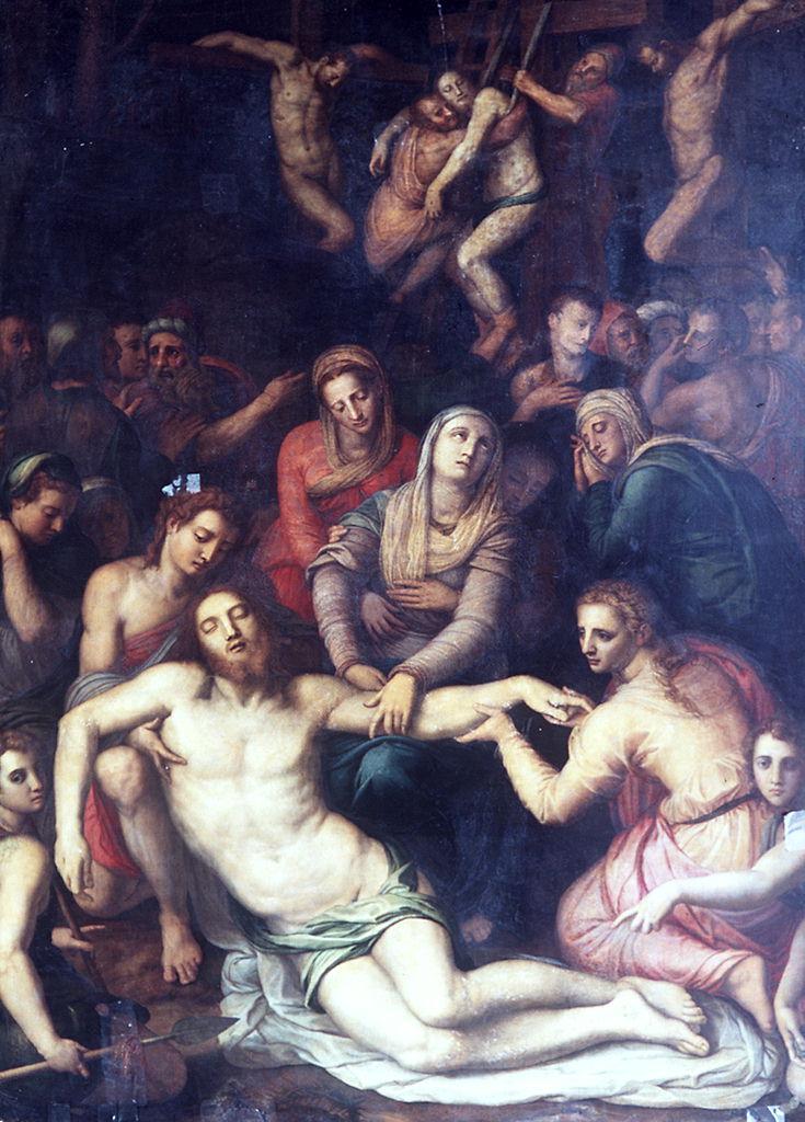 compianto sul Cristo morto (dipinto) di Allori Agnolo detto Bronzino (sec. XVI)