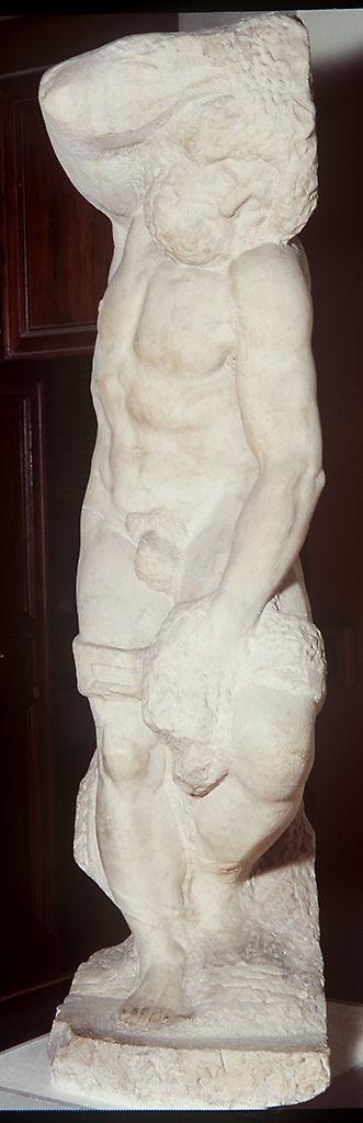 Prigione, schiavo barbuto (statua) di Buonarroti Michelangelo (sec. XVI)