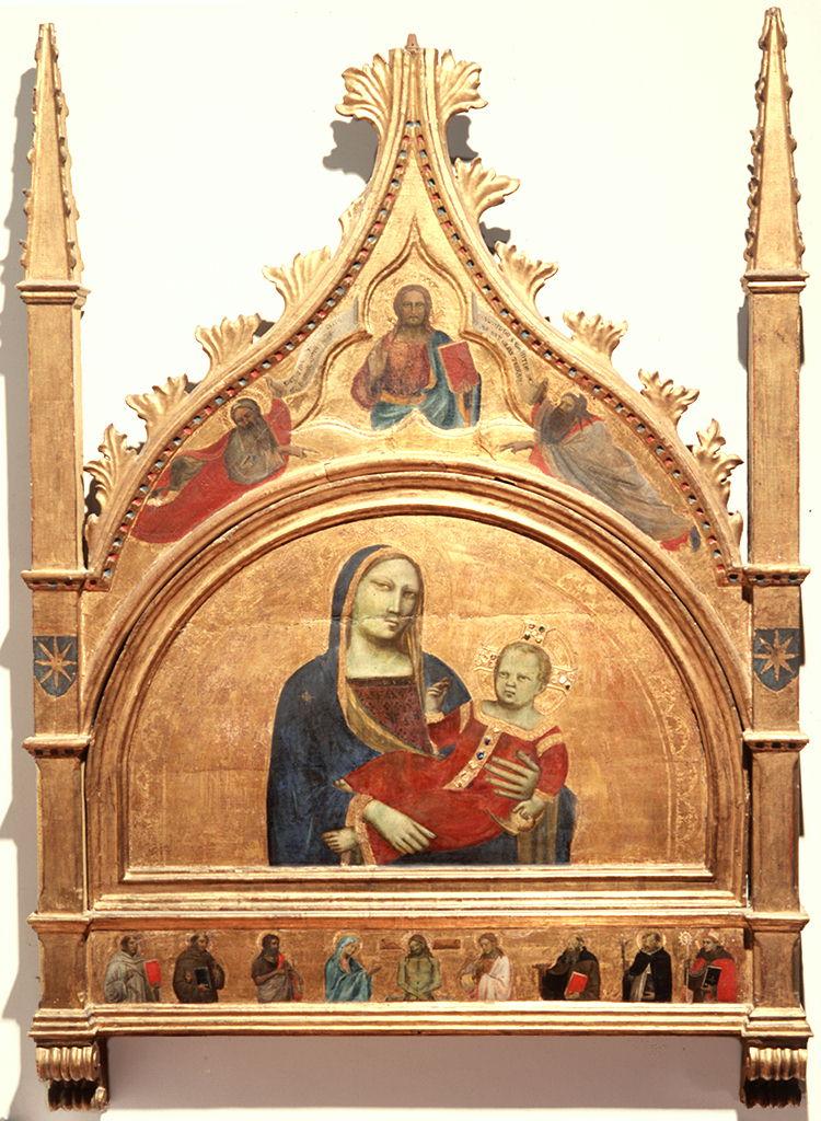 Madonna con Bambino, Cristo in pietà tra la Madonna e santi, Cristo benedicente, profeti (dipinto) di Gaddi Taddeo, Gerini Niccolò di Pietro (sec. XIV, secc. XIV/ XV)