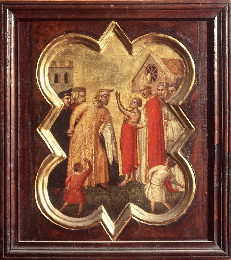 San Francesco d'Assisi rinuncia ai beni del padre (dipinto) di Gaddi Taddeo (sec. XIV)