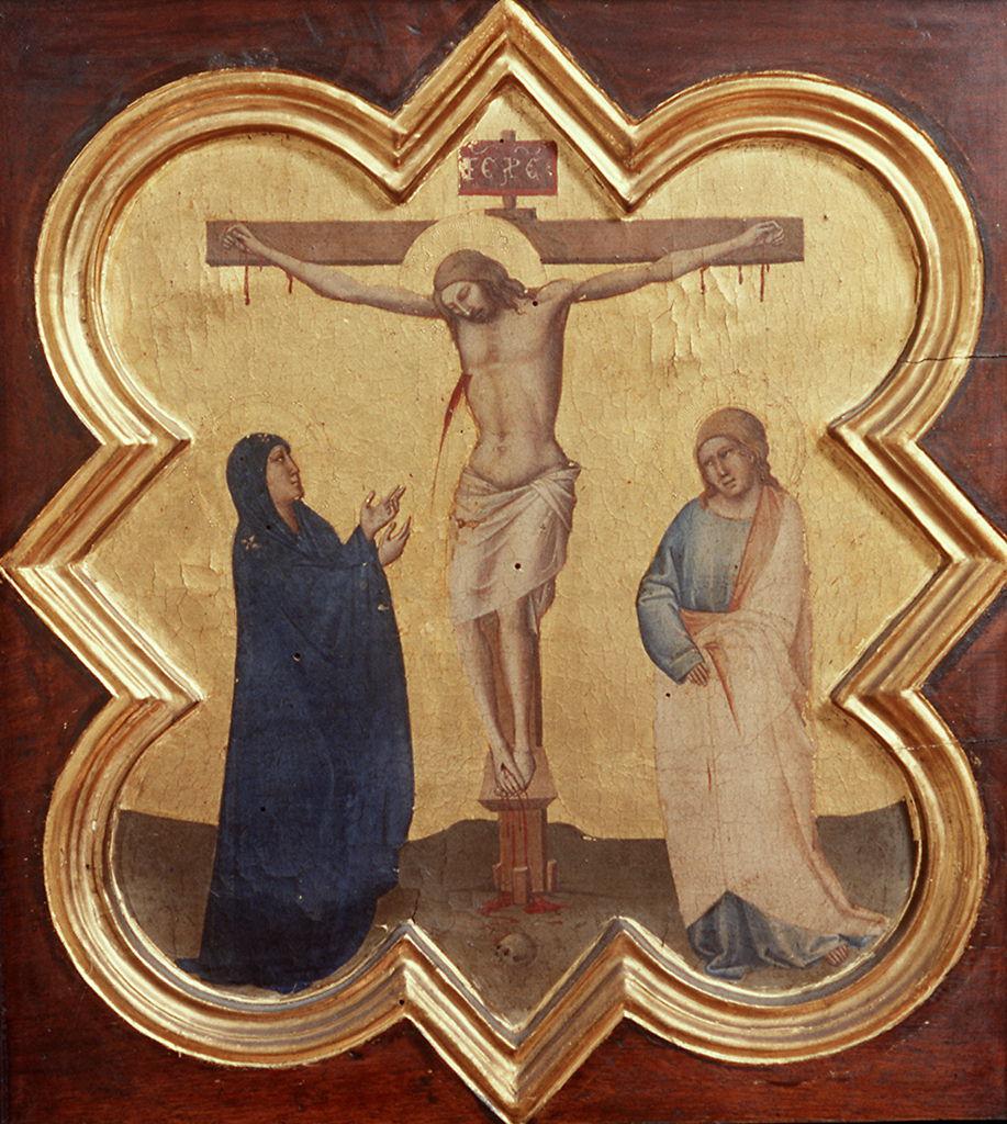 crocifissione di Cristo con la Madonna e san Giovanni evangelista (dipinto) di Gaddi Taddeo (sec. XIV)