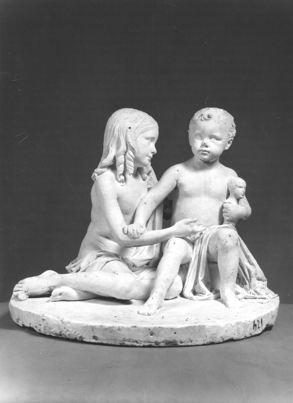 La gera fraterna, figli di Lady Bingham (gruppo scultoreo) di Bartolini Lorenzo (sec. XIX)